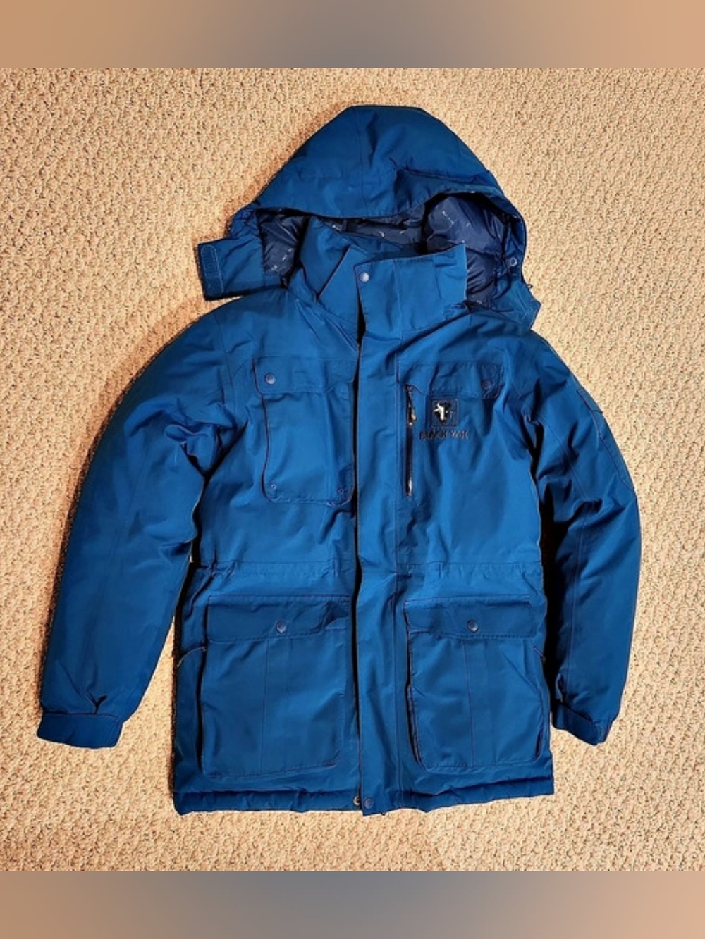 BLACKYAK Gore-Tex Heavy Down Winter Parka Jacket Hooded Blue Women Size 85 (S)